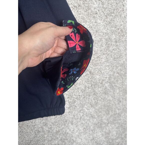 Metropolitan Women's Navy Blue/Floral‎ Pullover Sweatshirt Lined M - Picture 7 of 10